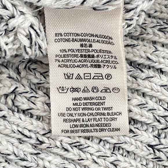 Free People Women's Sweater Marled Twisted Chunky Cable Knit, Sz. S Cropped - Picture 4 of 5